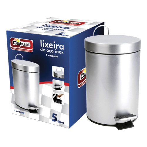 Lixeira de Inox com Pedal 5 Litros [Catuaí 31214]