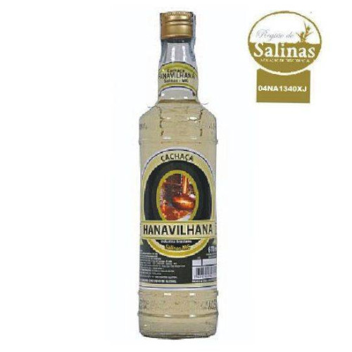 Cachaça Hanavilhana, Dourada, Envelhecida 2 anos em Barricas de Umburana, 670ml, 48%