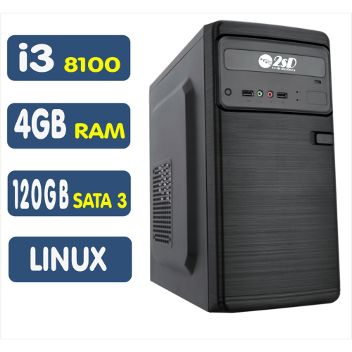 Computador SSD Intel Core i3-8100, 4GB, SSD 120GB, Linux [LP1002]