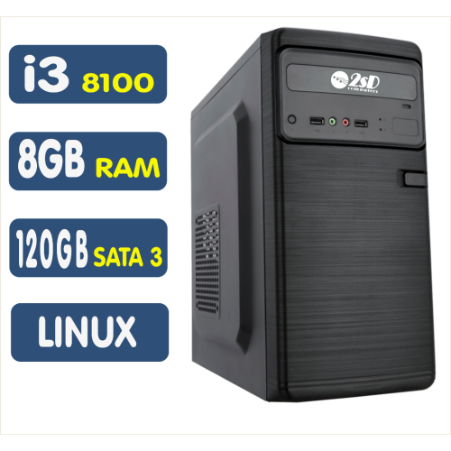 Computador SSD Intel Core i3-8100, 8GB, SSD 120GB, Linux [LP1006]