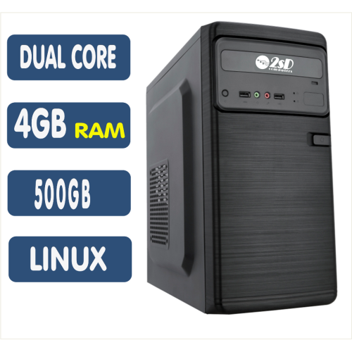 Computador SSD AMD A4 6300, 4GB, HD 500GB, Linux, DVD [LP1015]