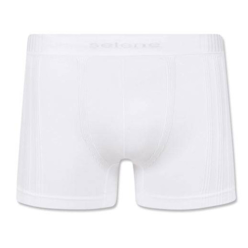 Cueca Boxer Selene Poliamida Sem Costura, Branca, 11070