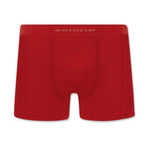 Cueca Boxer Selene Poliamida Sem Costura, Vermelha, 11070