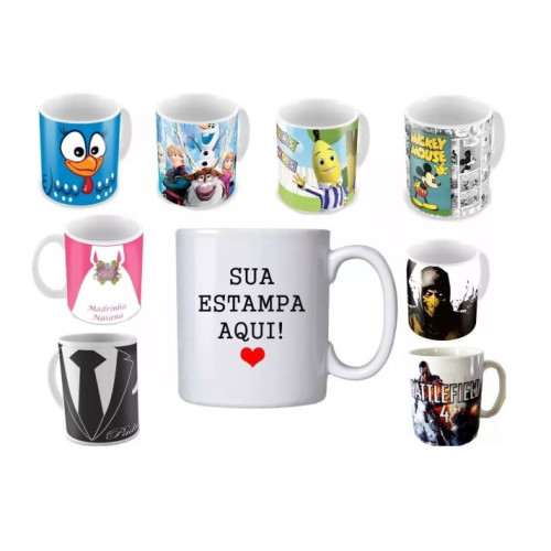 <p
align='center'>Canecas de Porcelana Personalizadas (10 Pçs)</p>