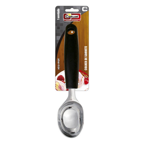 <p
align='center'>Colher de Aço Inox para  Sorvete com  20cm. Cabo Preto [Catuaí 24473]</p>