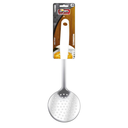 <p
align='center'>Escumadeira Inox 33cm. Cabo Branco [Catuaí 24476]</p>