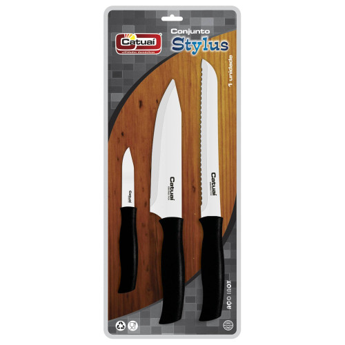 <p
align='center'>Conjunto Facas 3 Peças Cabo Preto [Catuaí 25096]</p>