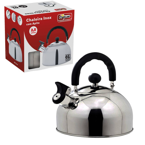 <p
align='center'>Chaleira Inox 2.5 Litros com Apito [Catuaí 33236]</p>