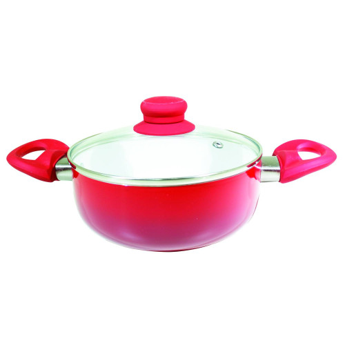 <p
align='center'>Cacarola de Ceramica com Tampa de Vidro nº 18 Vermelho [Catuaí 33273]</p>