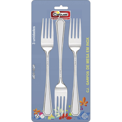 <p
align='center'>Conjunto com 3 Garfos de Mesa Em Inox. Catuai [Catuaí 33441]</p>