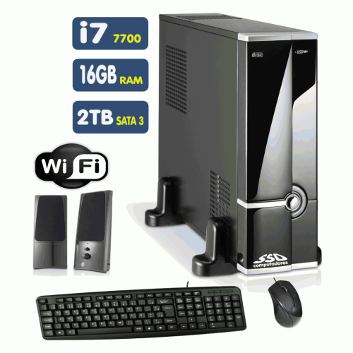 <p
align='center'>Computador SSD Intel Core i7-7700, 8GB, HD 1TB, DVD-RW, Windows 10(Versão de ...</p>