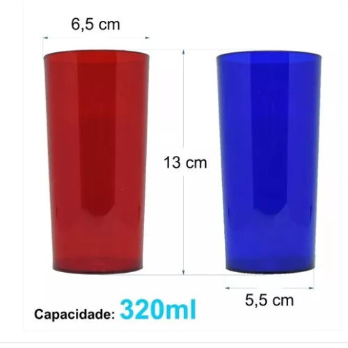 <p
align='center'>kit 100 Copos Personalizados Long Drink 320ml Acrílico</p>